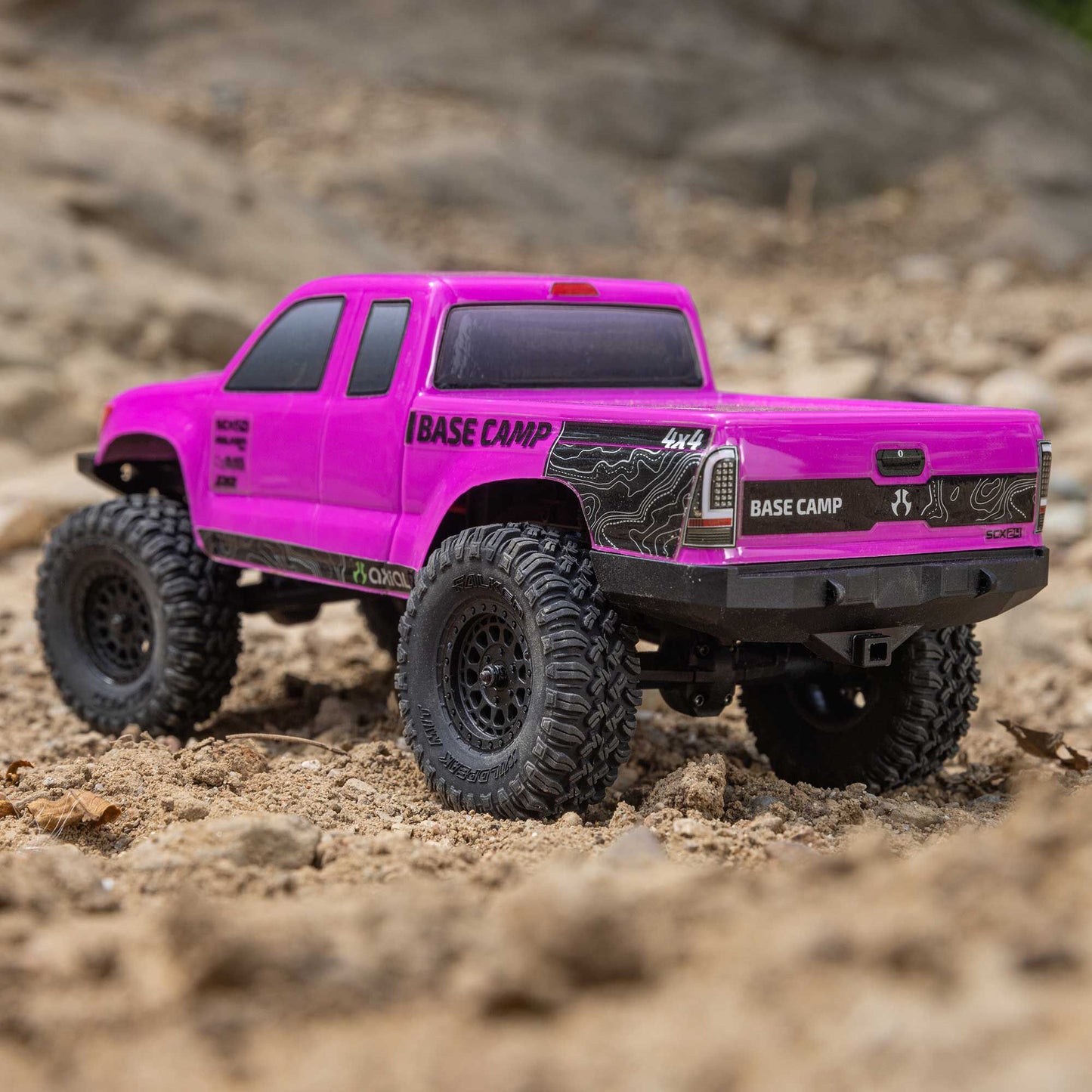 Axial 1/24 SCX24 Base Camp 4X4 RTR Brushed Rock Crawler (Battery & Charger Included), Pink