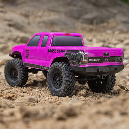 Axial 1/24 SCX24 Base Camp 4X4 RTR Brushed Rock Crawler (Battery & Charger Included), Pink