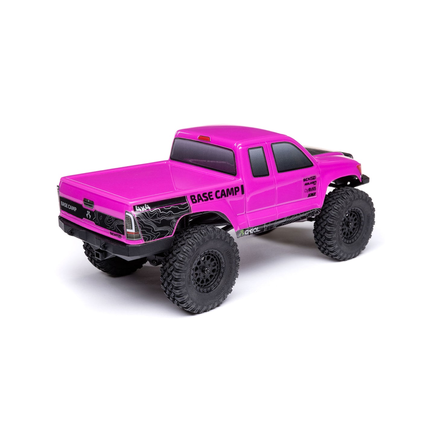 Axial 1/24 SCX24 Base Camp 4X4 RTR Brushed Rock Crawler (Battery & Charger Included), Pink