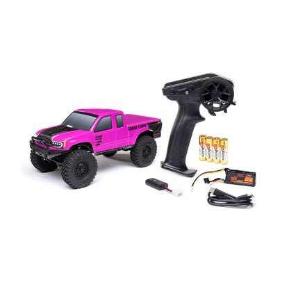 Axial 1/24 SCX24 Base Camp 4X4 RTR Brushed Rock Crawler (Battery & Charger Included), Pink