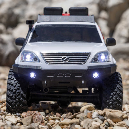 Axial 1/24 SCX24 Lexus GX 470 4X4 RTR Brushed Rock Crawler (Battery & Charger Included), White