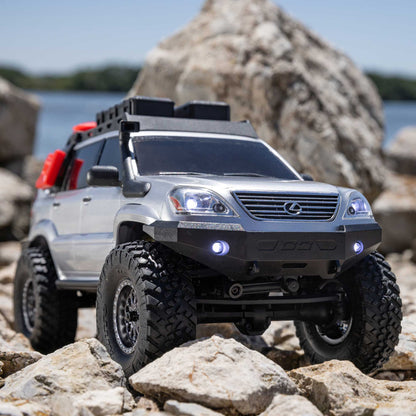 Axial 1/24 SCX24 Lexus GX 470 4X4 RTR Brushed Rock Crawler (Battery & Charger Included), Silver