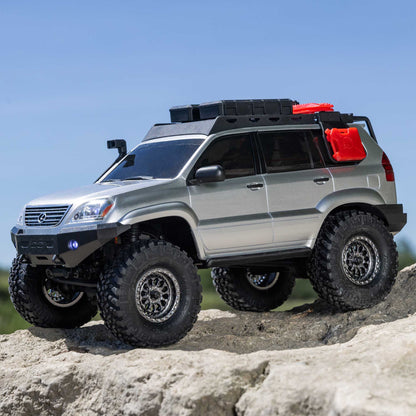 Axial 1/24 SCX24 Lexus GX 470 4X4 RTR Brushed Rock Crawler (Battery & Charger Included), Silver