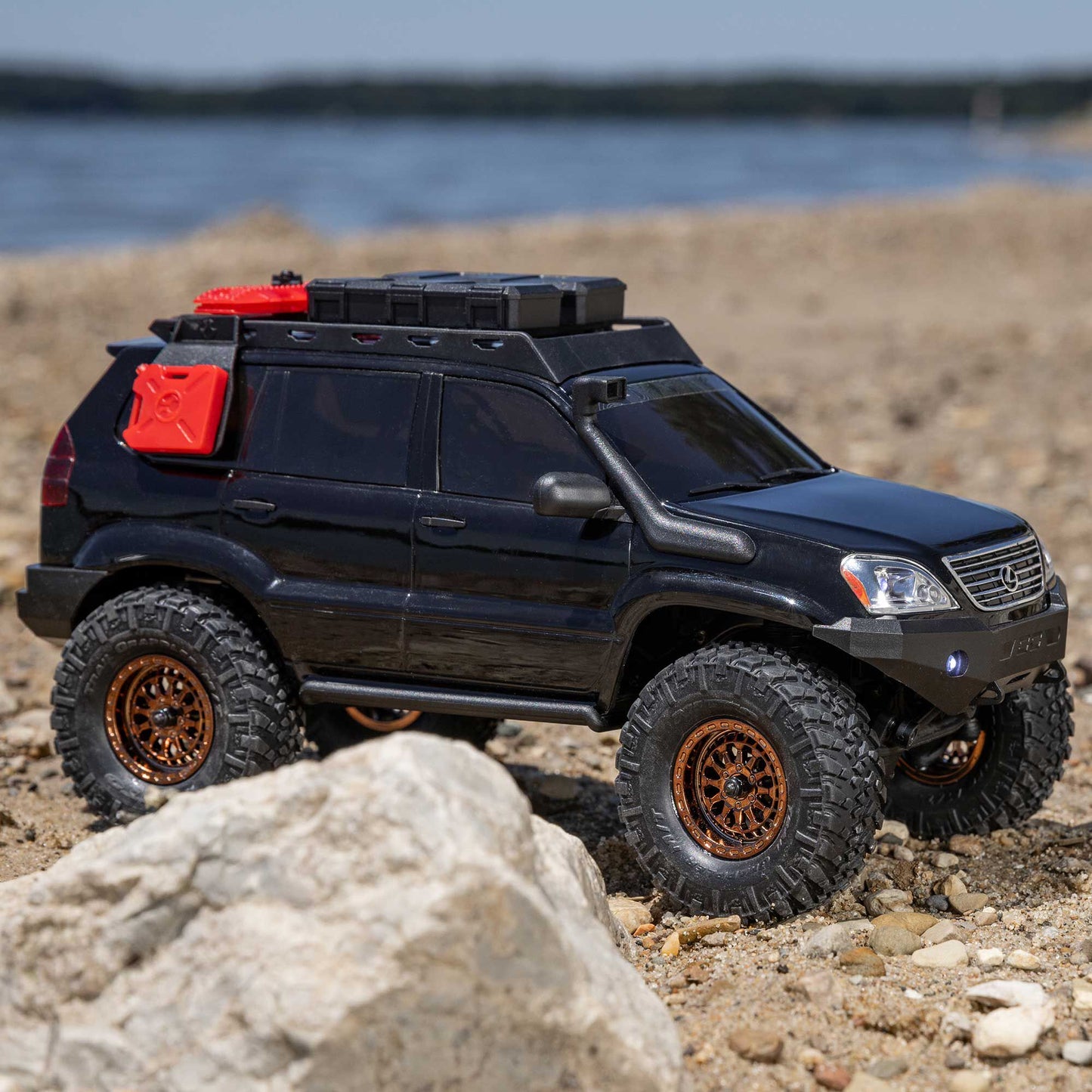 Axial 1/24 SCX24 Lexus GX 470 4X4 RTR Brushed Rock Crawler (Battery & Charger Included), Black