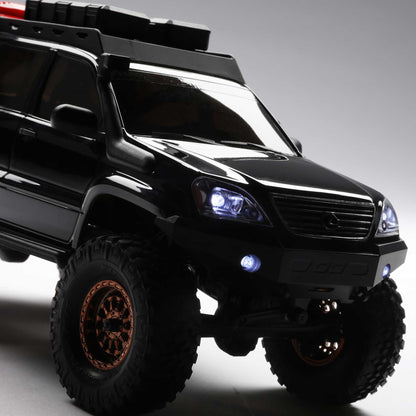 Axial 1/24 SCX24 Lexus GX 470 4X4 RTR Brushed Rock Crawler (Battery & Charger Included), Black