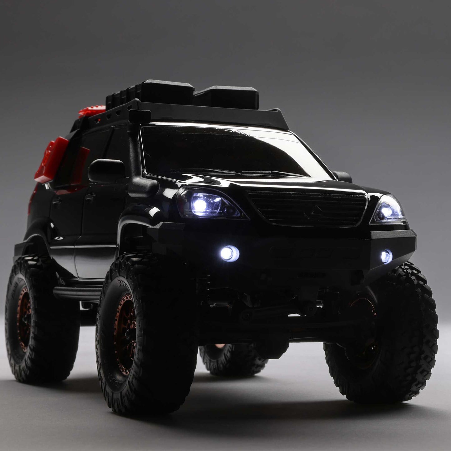 Axial 1/24 SCX24 Lexus GX 470 4X4 RTR Brushed Rock Crawler (Battery & Charger Included), Black
