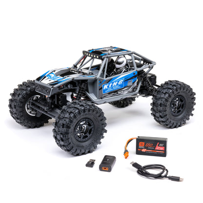 Axial 1/18 UTB18 Capra 4WS 4X4 RTR Brushed Rock Crawler (Battery & Charger Included), Blue
