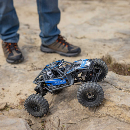 Axial 1/18 UTB18 Capra 4WS 4X4 RTR Brushed Rock Crawler (Battery & Charger Included), Blue