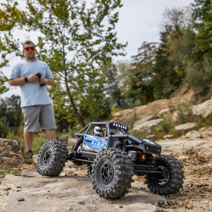 Axial 1/18 UTB18 Capra 4WS 4X4 RTR Brushed Rock Crawler (Battery & Charger Included), Blue