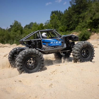 Axial 1/18 UTB18 Capra 4WS 4X4 RTR Brushed Rock Crawler (Battery & Charger Included), Blue