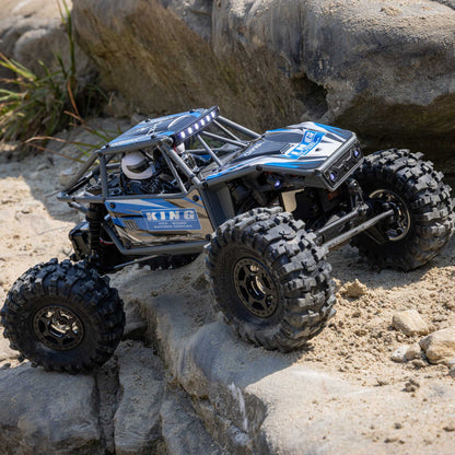 Axial 1/18 UTB18 Capra 4WS 4X4 RTR Brushed Rock Crawler (Battery & Charger Included), Blue