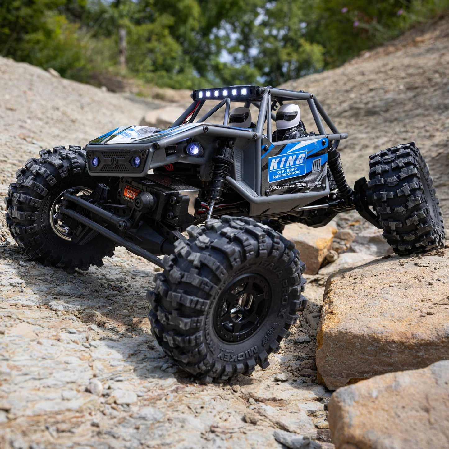 Axial 1/18 UTB18 Capra 4WS 4X4 RTR Brushed Rock Crawler (Battery & Charger Included), Blue