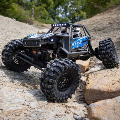 Axial 1/18 UTB18 Capra 4WS 4X4 RTR Brushed Rock Crawler (Battery & Charger Included), Blue