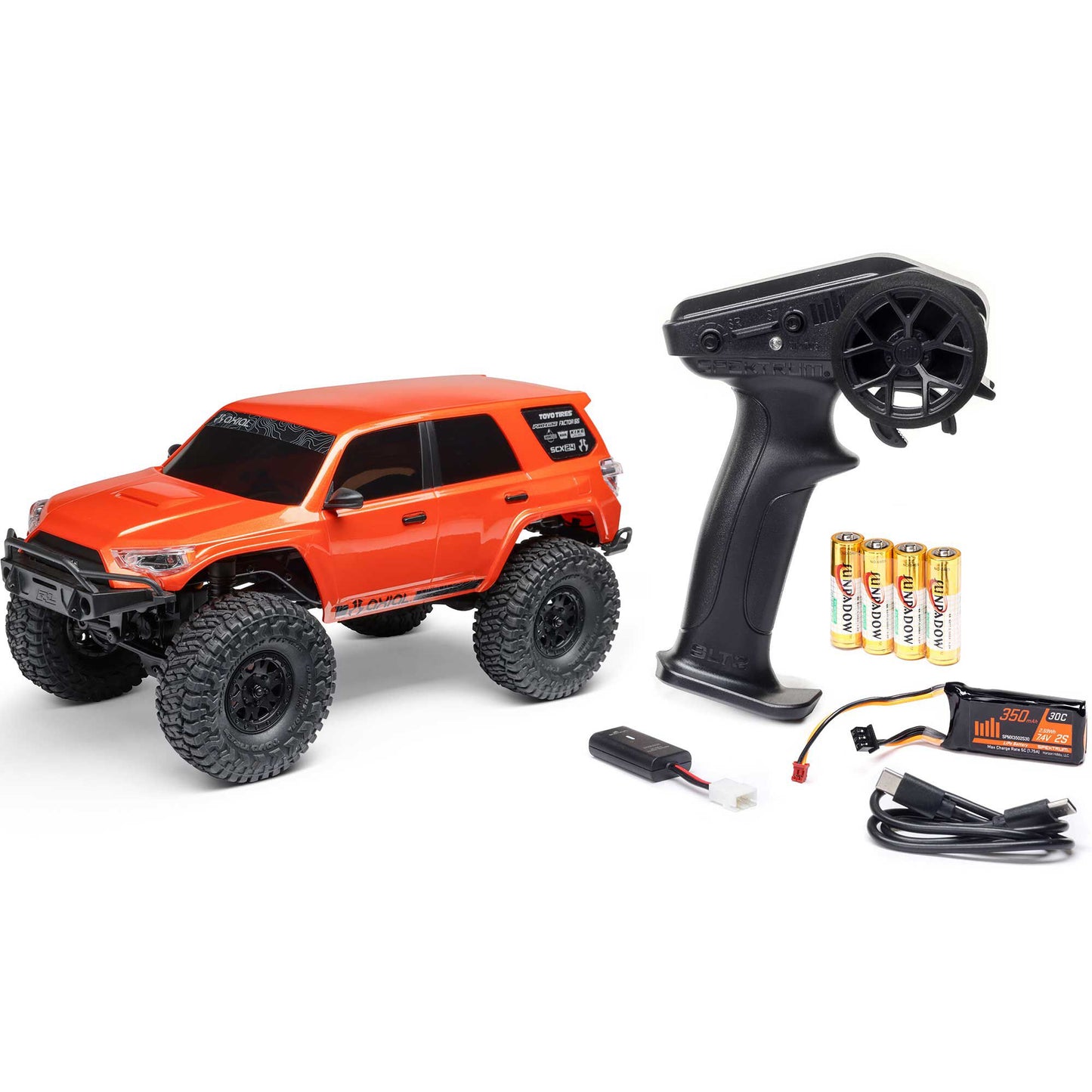 1/24 SCX24 Toyota 4Runner 4X4 RTR Brushed Rock Crawler (Battery & Charger Included), Orange
