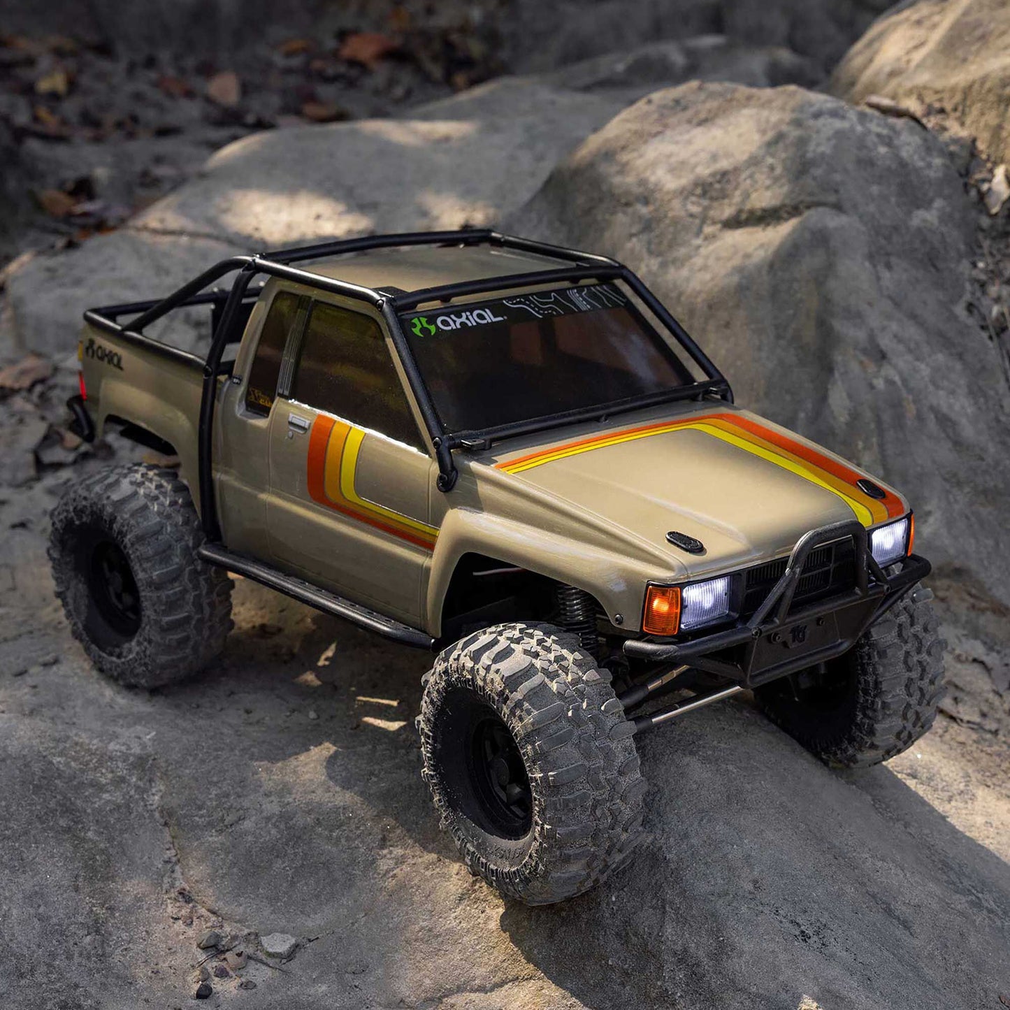Axial 1/10 SCX10 III 1987 Toyota SR5 4X4 RTR Brushed Rock Crawler, Tan