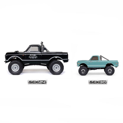 1/30 SCX30 Chevrolet K10 4X4 RTR Brushed Rock Crawler (Battery & Charger Included), Black
