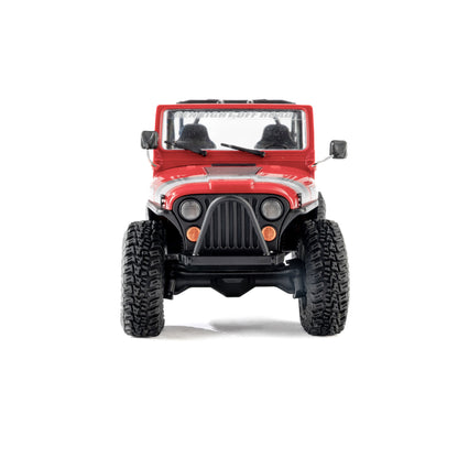 1/30 SCX30 Jeep CJ-7 GenRight 4X4 RTR Brushed Rock Crawler (Battery & Charger Included), Red