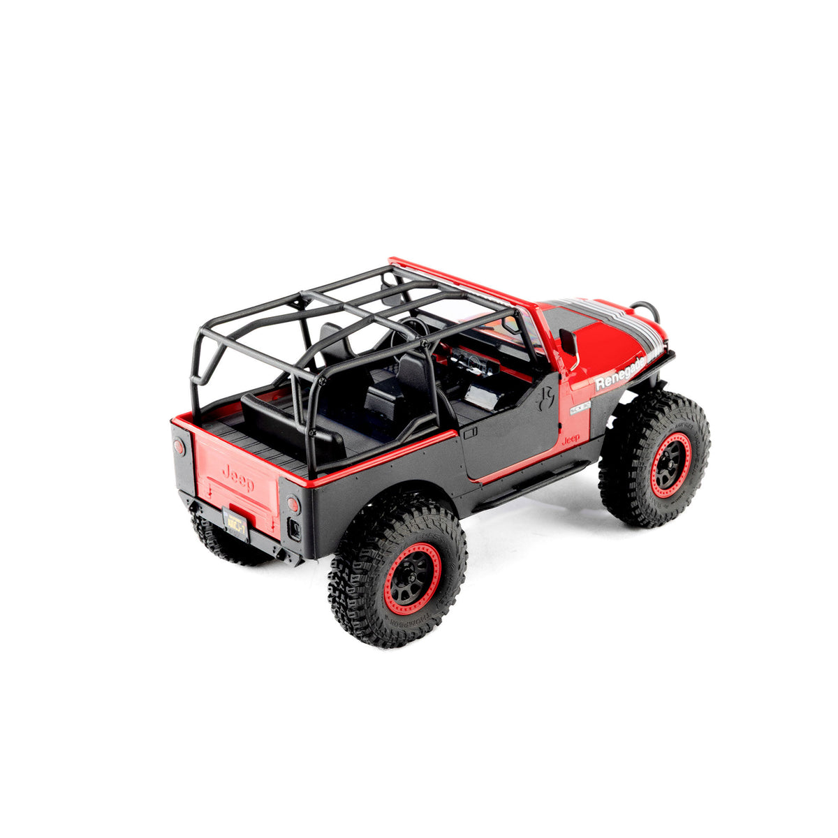 1/30 SCX30 Jeep CJ-7 GenRight 4X4 RTR Brushed Rock Crawler (Battery & Charger Included), Red
