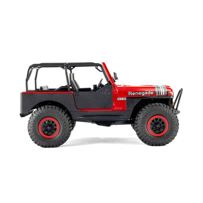 1/30 SCX30 Jeep CJ-7 GenRight 4X4 RTR Brushed Rock Crawler (Battery & Charger Included), Red