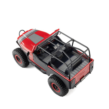 1/30 SCX30 Jeep CJ-7 GenRight 4X4 RTR Brushed Rock Crawler (Battery & Charger Included), Red