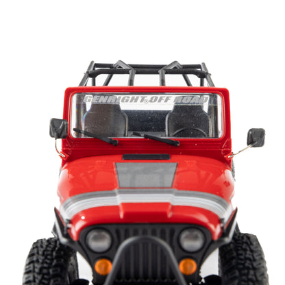 1/30 SCX30 Jeep CJ-7 GenRight 4X4 RTR Brushed Rock Crawler (Battery & Charger Included), Red