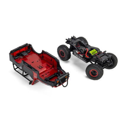 1/30 SCX30 Jeep CJ-7 GenRight 4X4 RTR Brushed Rock Crawler (Battery & Charger Included), Red