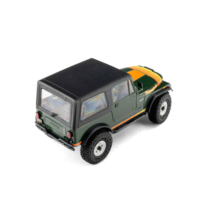 1/30 SCX30 Jeep CJ-7 Renegade 4X4 RTR Brushed Rock Crawler (Battery & Charger Included), Green