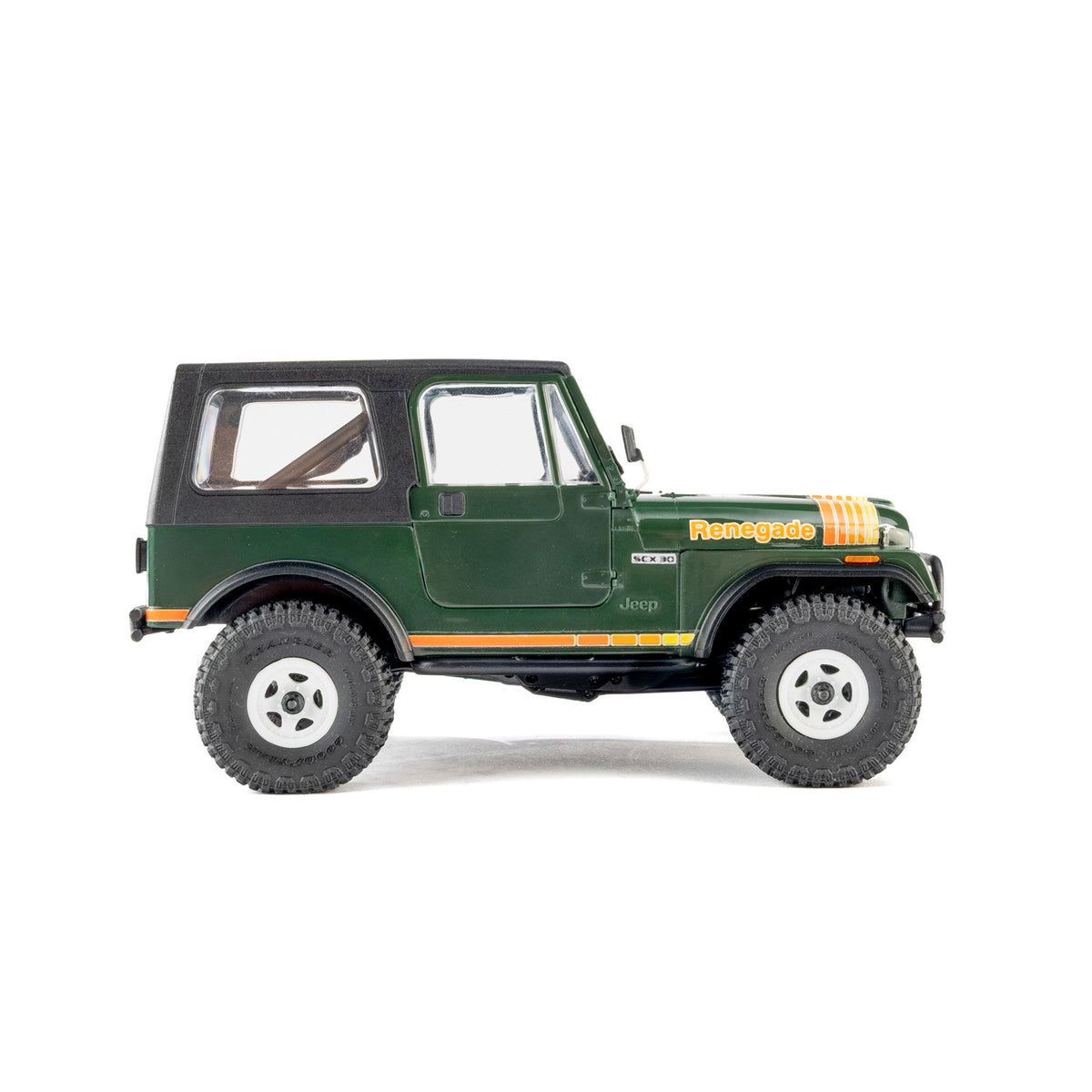 1/30 SCX30 Jeep CJ-7 Renegade 4X4 RTR Brushed Rock Crawler (Battery & Charger Included), Green