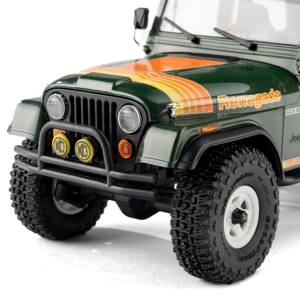 1/30 SCX30 Jeep CJ-7 Renegade 4X4 RTR Brushed Rock Crawler (Battery & Charger Included), Green