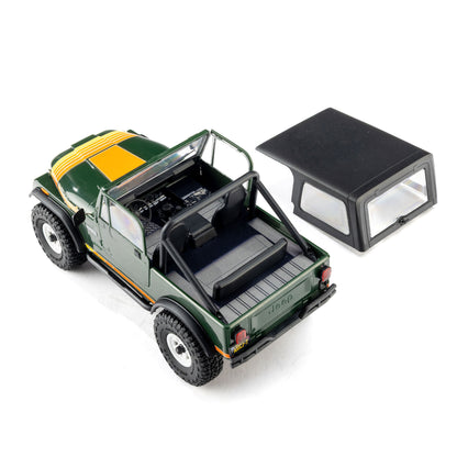 1/30 SCX30 Jeep CJ-7 Renegade 4X4 RTR Brushed Rock Crawler (Battery & Charger Included), Green