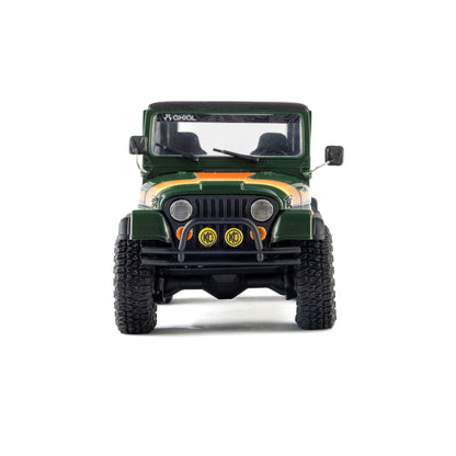 1/30 SCX30 Jeep CJ-7 Renegade 4X4 RTR Brushed Rock Crawler (Battery & Charger Included), Green