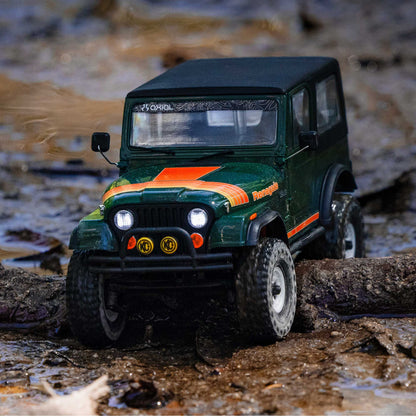 1/30 SCX30 Jeep CJ-7 Renegade 4X4 RTR Brushed Rock Crawler (Battery & Charger Included), Green