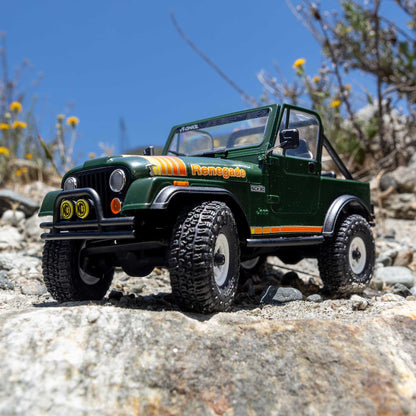 1/30 SCX30 Jeep CJ-7 Renegade 4X4 RTR Brushed Rock Crawler (Battery & Charger Included), Green