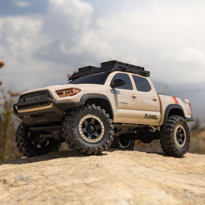 Axial 1/30 SCX30 Toyota Tacoma TRD Pro Overland Edition 4X4 RTR Brushed Rock Crawler (Battery & Charger Included), Tan