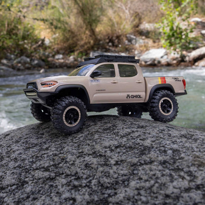 Axial 1/30 SCX30 Toyota Tacoma TRD Pro Overland Edition 4X4 RTR Brushed Rock Crawler (Battery & Charger Included), Tan