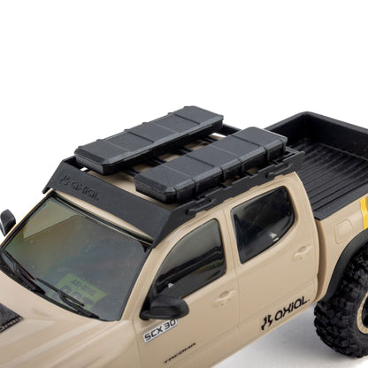 Axial 1/30 SCX30 Toyota Tacoma TRD Pro Overland Edition 4X4 RTR Brushed Rock Crawler (Battery & Charger Included), Tan