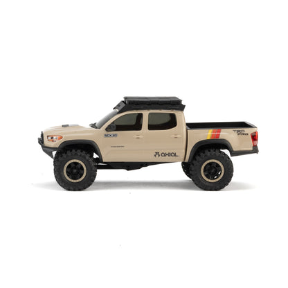 Axial 1/30 SCX30 Toyota Tacoma TRD Pro Overland Edition 4X4 RTR Brushed Rock Crawler (Battery & Charger Included), Tan