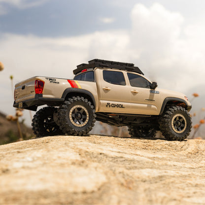 Axial 1/30 SCX30 Toyota Tacoma TRD Pro Overland Edition 4X4 RTR Brushed Rock Crawler (Battery & Charger Included), Tan