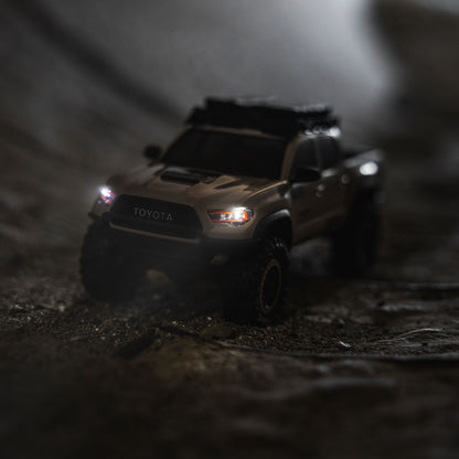 Axial 1/30 SCX30 Toyota Tacoma TRD Pro Overland Edition 4X4 RTR Brushed Rock Crawler (Battery & Charger Included), Tan