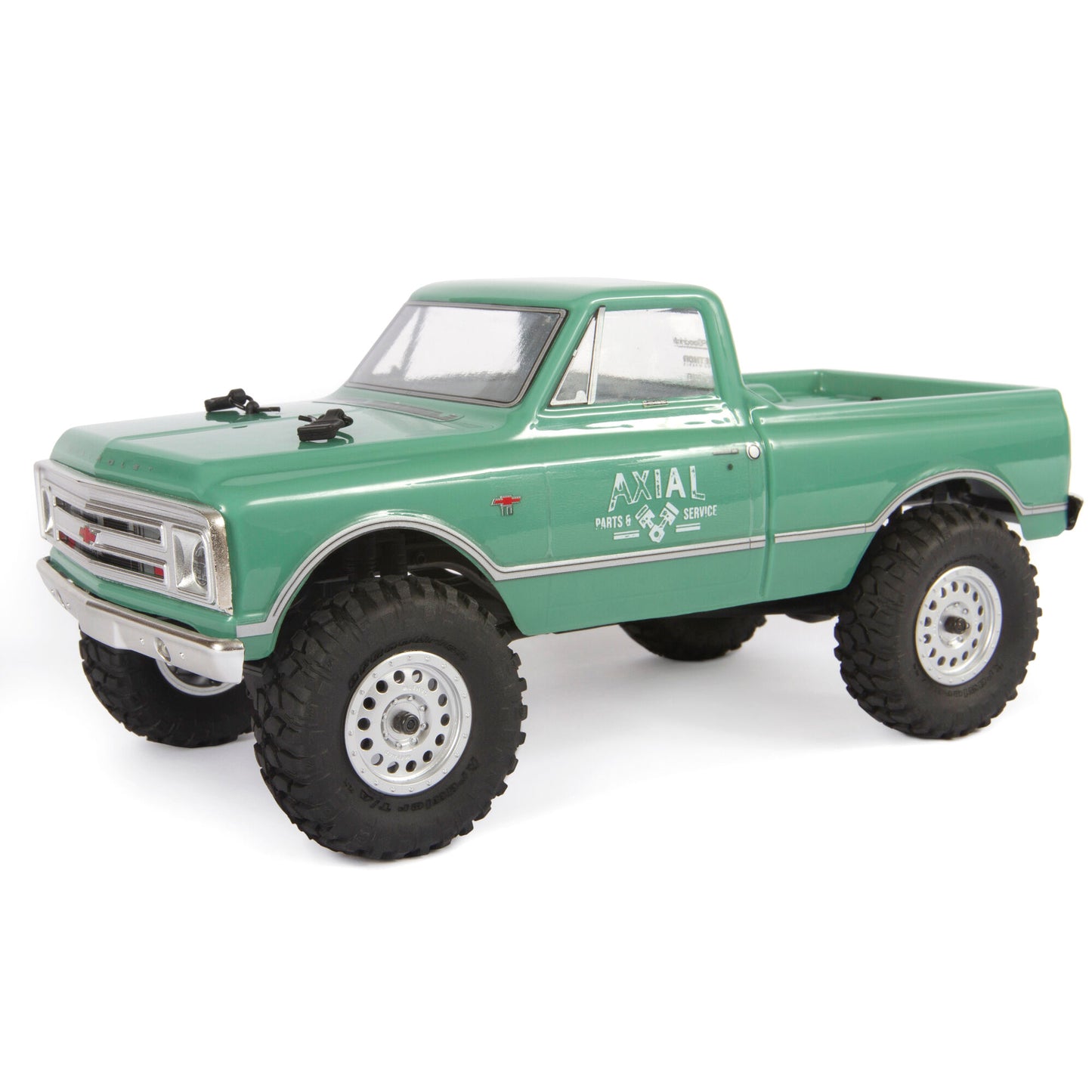 Axial 1/24 SCX24 1967 Chevrolet C10 4X4 RTR Brushed Rock Crawler (Battery & Charger Included), Light Green