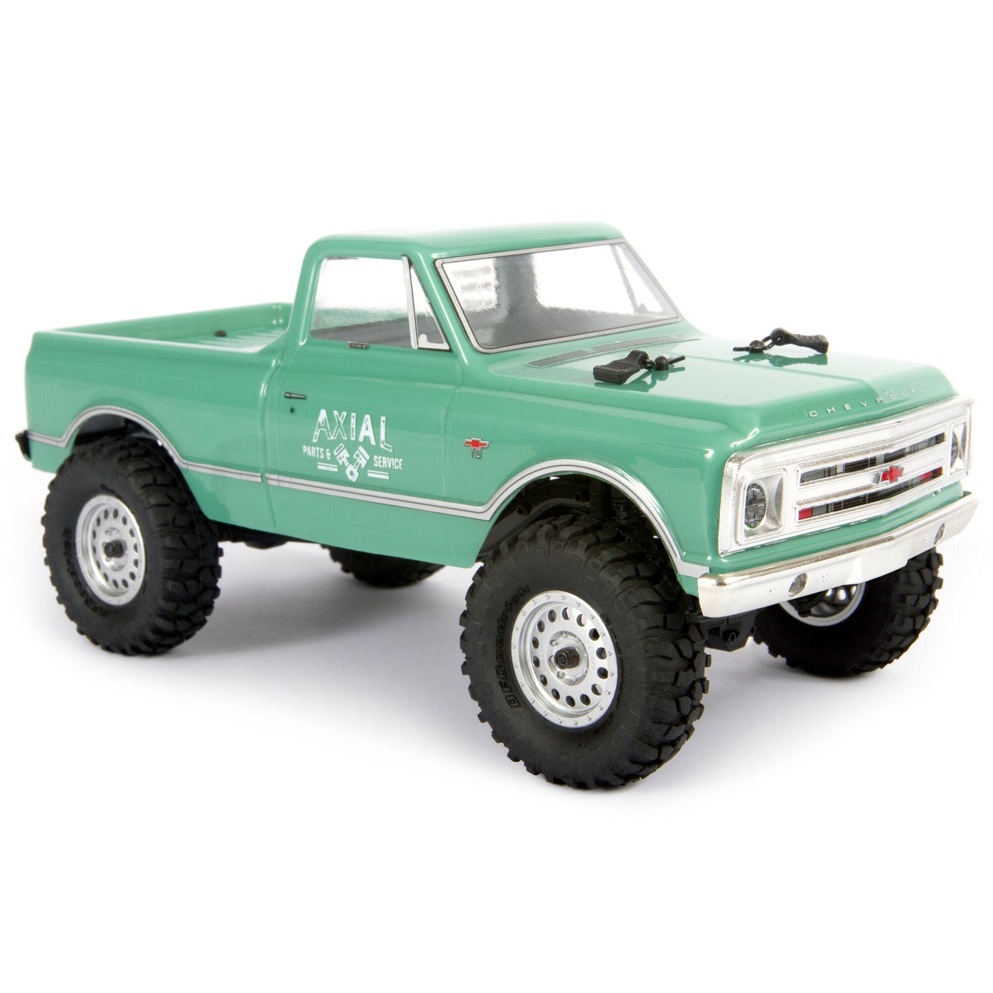Axial 1/24 SCX24 1967 Chevrolet C10 4X4 RTR Brushed Rock Crawler (Battery & Charger Included), Light Green