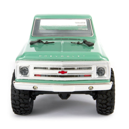 Axial 1/24 SCX24 1967 Chevrolet C10 4X4 RTR Brushed Rock Crawler (Battery & Charger Included), Light Green