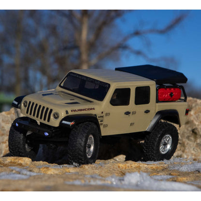 Axial 1/24 SCX24 Jeep JT Gladiator 4X4 RTR Brushed Rock Crawler (Battery & Charger Included), Beige