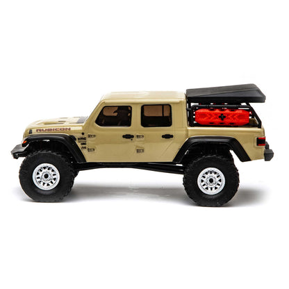 Axial 1/24 SCX24 Jeep JT Gladiator 4X4 RTR Brushed Rock Crawler (Battery & Charger Included), Beige