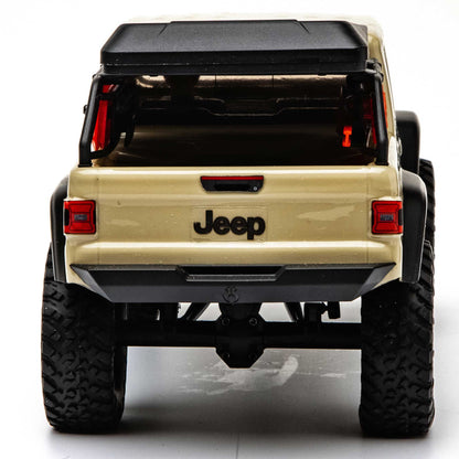 Axial 1/24 SCX24 Jeep JT Gladiator 4X4 RTR Brushed Rock Crawler (Battery & Charger Included), Beige