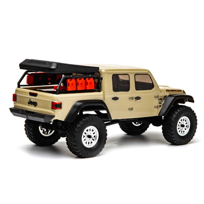 Axial 1/24 SCX24 Jeep JT Gladiator 4X4 RTR Brushed Rock Crawler (Battery & Charger Included), Beige