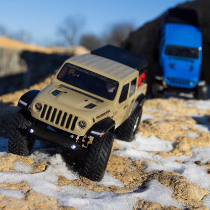 Axial 1/24 SCX24 Jeep JT Gladiator 4X4 RTR Brushed Rock Crawler (Battery & Charger Included), Beige