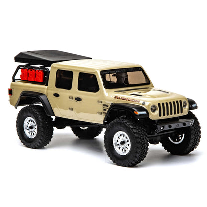 Axial 1/24 SCX24 Jeep JT Gladiator 4X4 RTR Brushed Rock Crawler (Battery & Charger Included), Beige