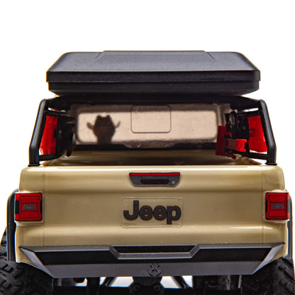 Axial 1/24 SCX24 Jeep JT Gladiator 4X4 RTR Brushed Rock Crawler (Battery & Charger Included), Beige