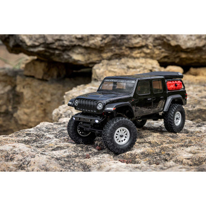 Axial 1/24 SCX24 Jeep JT Gladiator 4X4 RTR Brushed Rock Crawler (Battery & Charger Included), Black